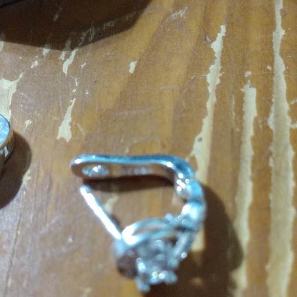 Infinity sapphire silver earrings - Picture 4 of 4